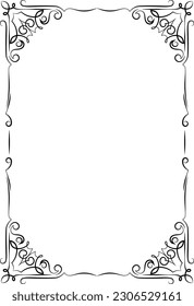 vector frames black on a white background