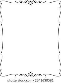 vector frames black on a white background