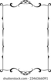 vector frames black on a white background, vintage