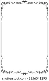 vector frames black on a white background