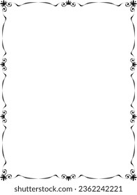 vector frames black on a white background
