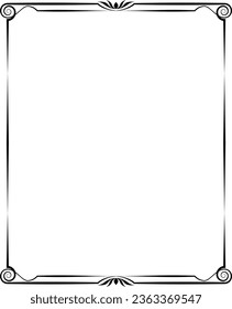 vector frames black on a white background