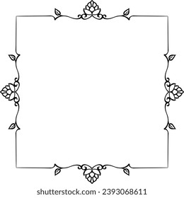 vector frames black on a white background