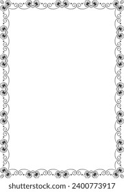 vector frames black on a white background