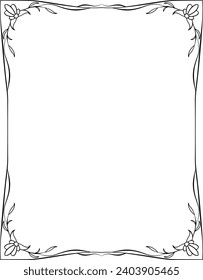 vector frames black on a white background