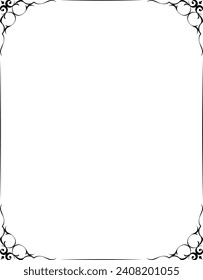 vector frames black on a white background