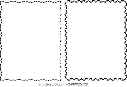 vector frames black on a white background