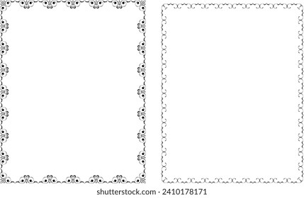 vector frames black on a white background