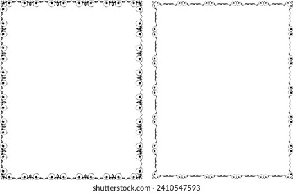 vector frames black on a white background