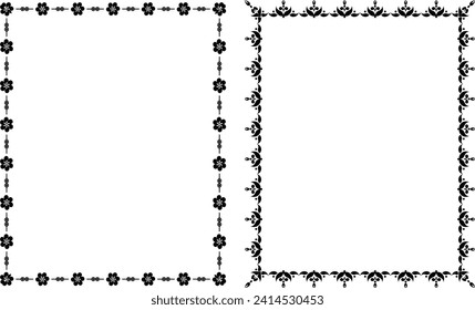 vector frames black on a white background	