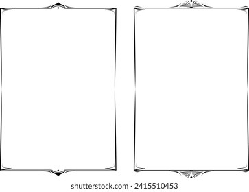 vector frames black on a white background