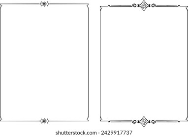 vector frames black on a white background