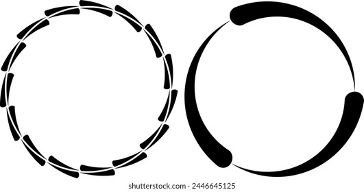 vector frames black on a white background