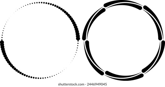 vector frames black on a white background