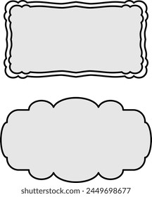 vector frames black on a white background