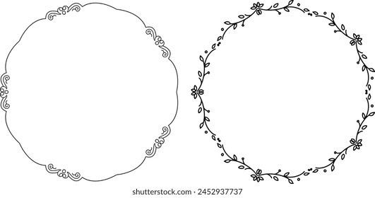 vector frames black on a white background