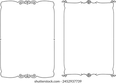 vector frames black on a white background