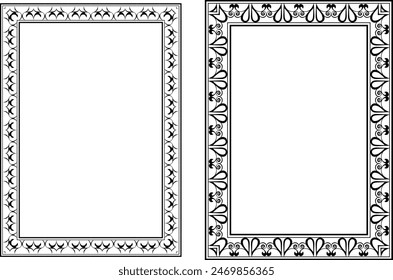 vector frames black on a white background
