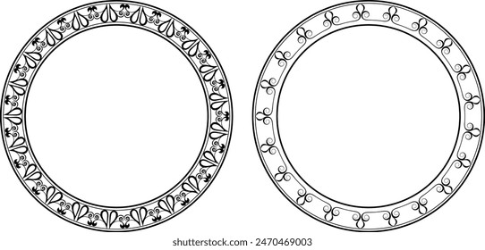 vector frames black on a white background