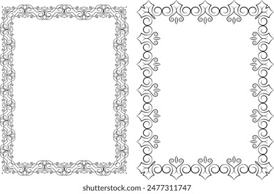 vector frames black on a white background