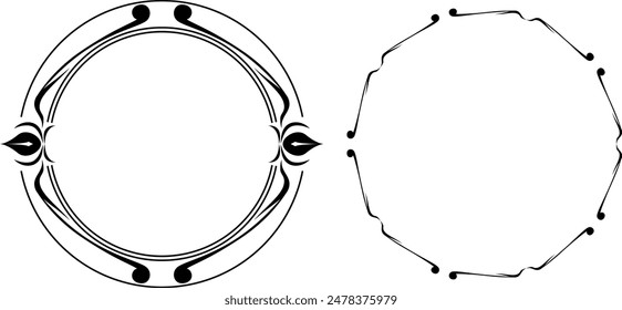 vector frames black on a white background
