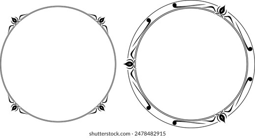 vector frames black on a white background