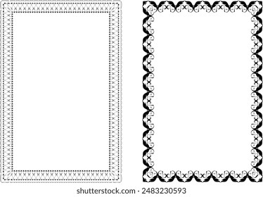 vector frames black on a white background