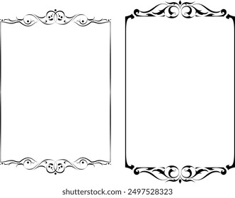 vector frames black on a white background