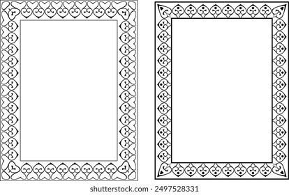 vector frames black on a white background