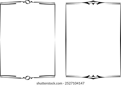 vector frames black on a white background