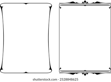 vector frames black on a white background
