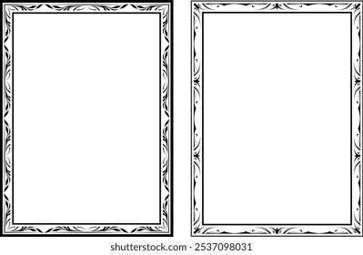 vector frames black on a white background