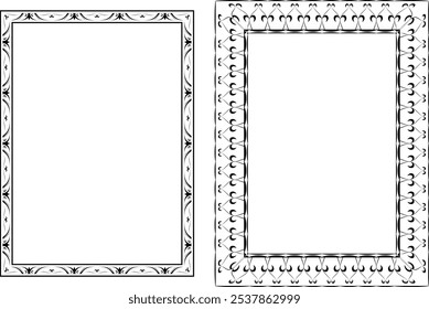 vector frames black on a white background
