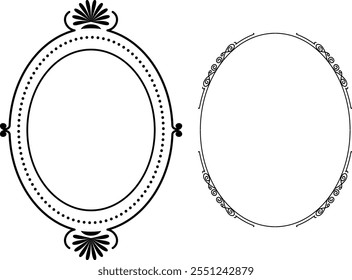 vector frames black on a white background