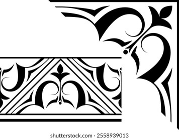 vector frames black on a white background