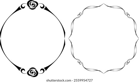 vector frames black on a white background