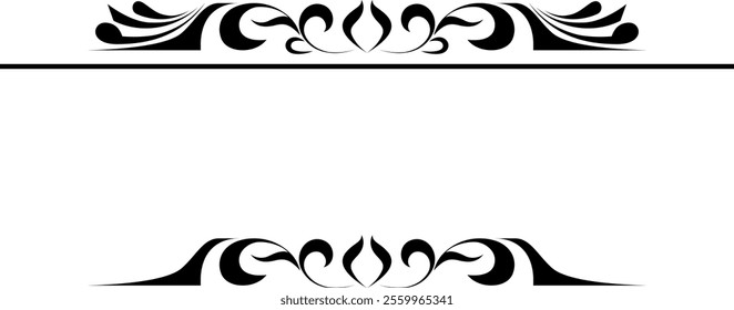 vector frames black on a white background, dividers