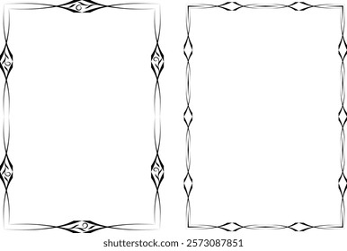 vector frames black on a white background