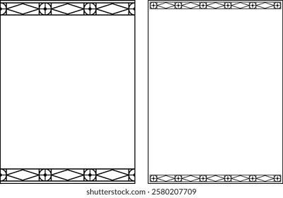 vector frames black on a white background, vintage