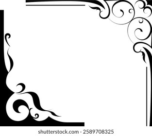 vector frames black on a white background, vintage
