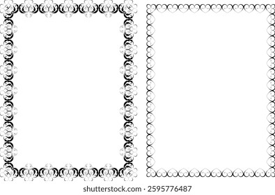 vector frames black on a white background