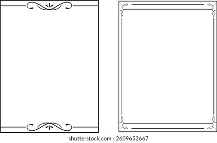 vector frames black on a white background