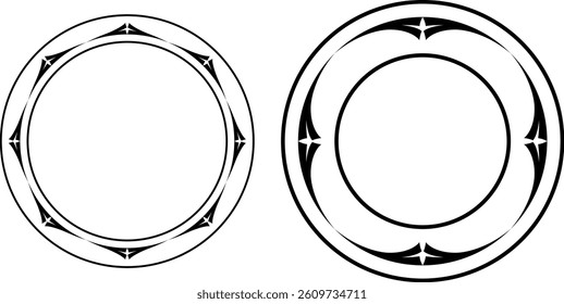 vector frames black on a white background