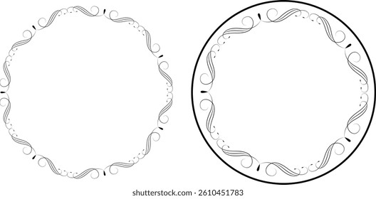 vector frames black on a white background