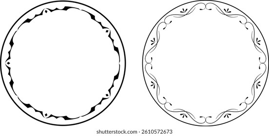 vector frames black on a white background