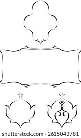 vector frames black on a white background