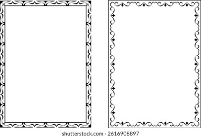 vector frames black on a white background