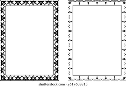 vector frames black on a white background