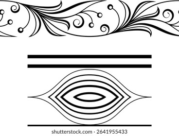 vector frames black on a white background