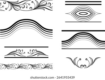 vector frames black on a white background